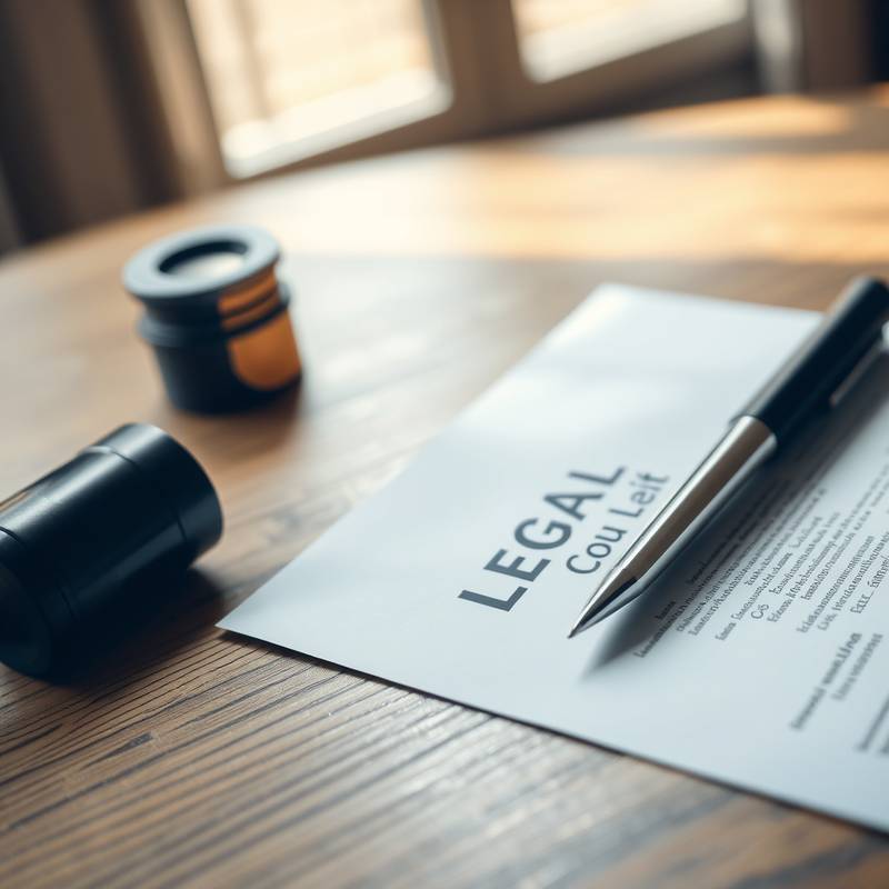 Legal document on a table, representing terms and conditions